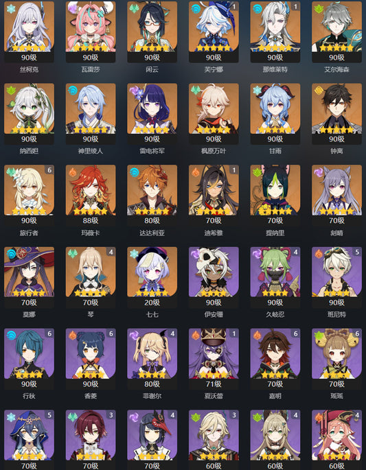 Genshin Impact 40 Gold Premium Account (Asia)