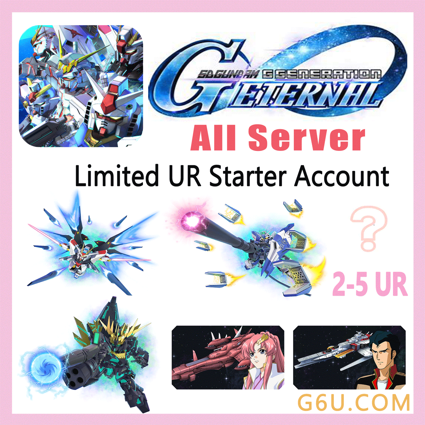 SD Gundam Generation ETERNAL Limited UR Starter Account(All Server)