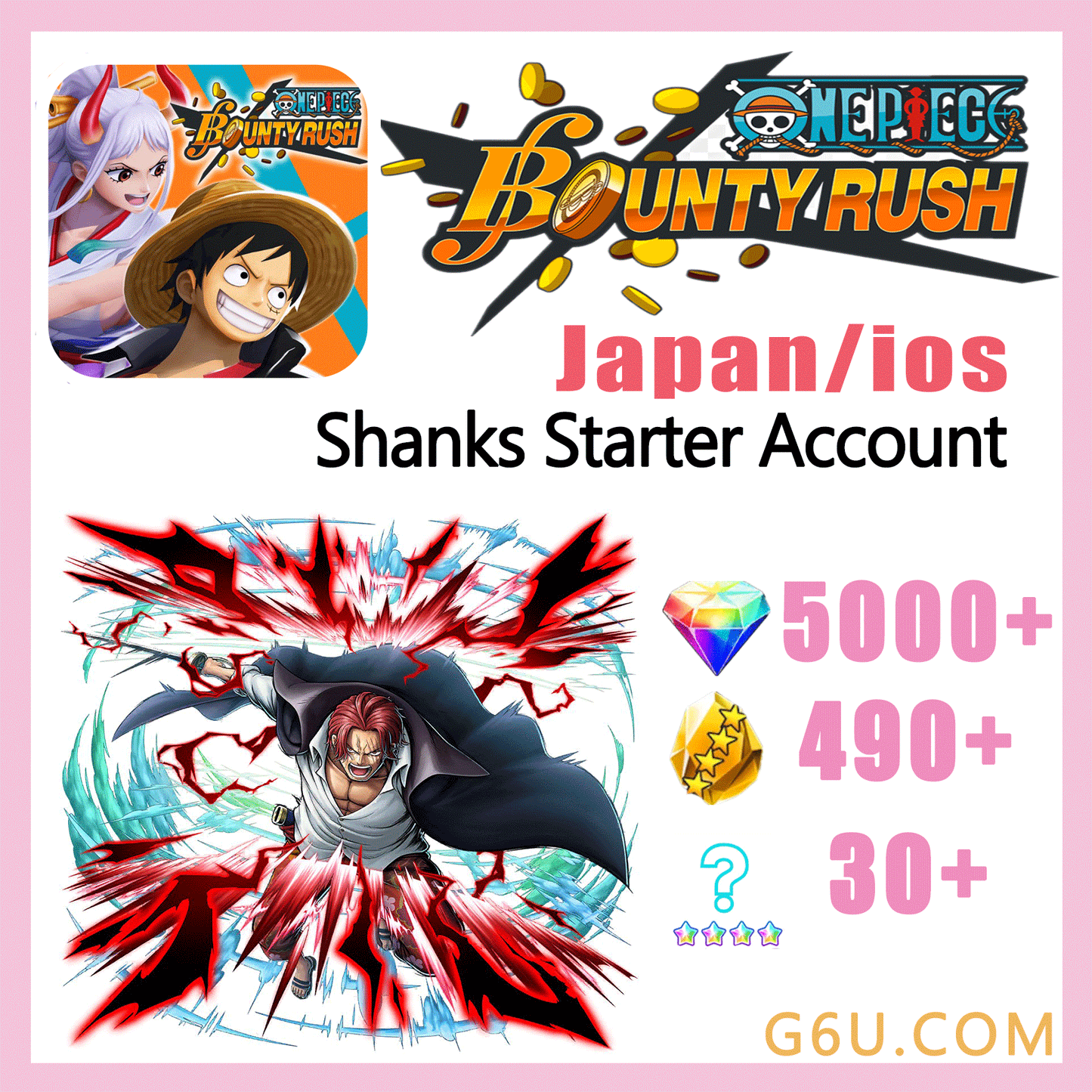 ONE PIECE Bounty Rush Shanks Starter Account ( Global | IOS )