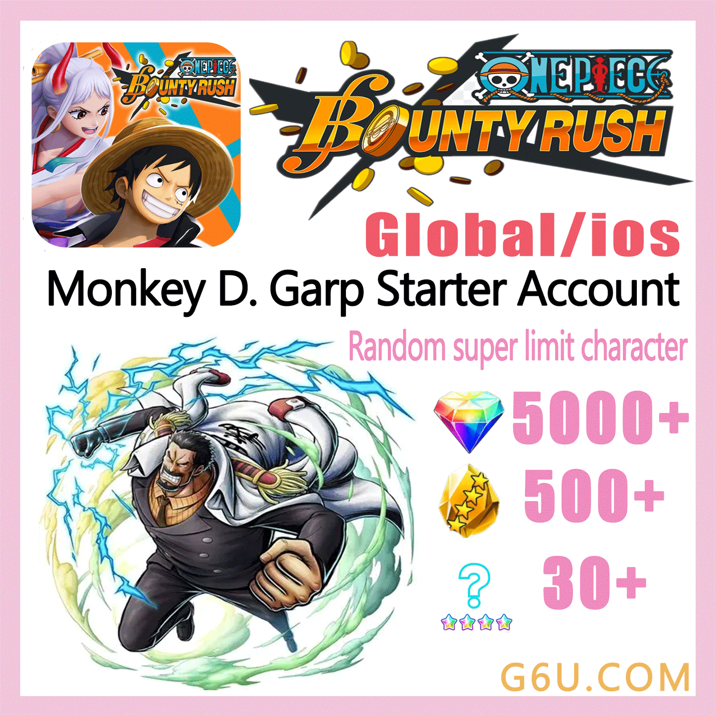 ONE PIECE Bounty Rush Monkey D. Garp Starter Account ( Global | IOS )