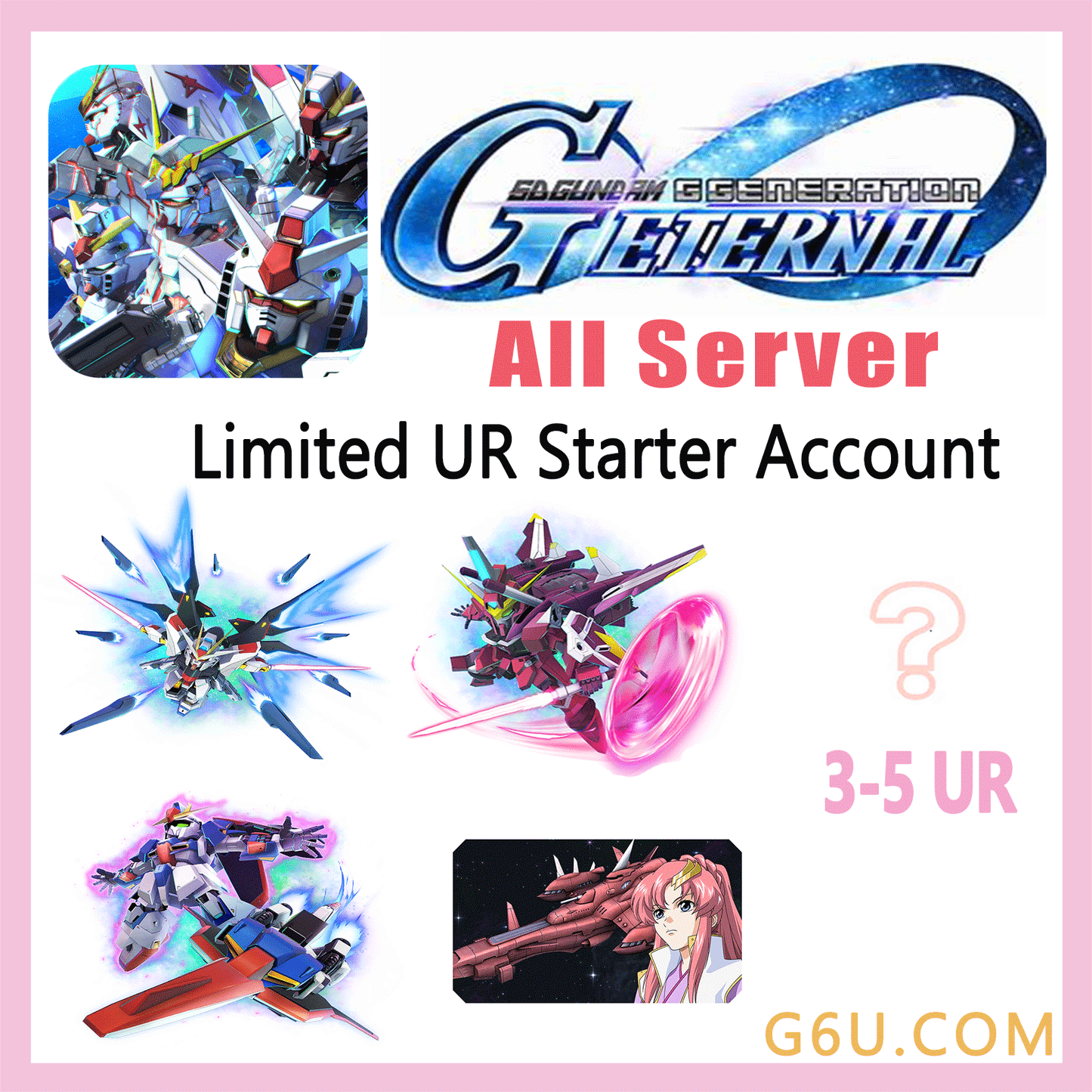SD Gundam Generation ETERNAL Limited UR Starter Account(All Server)