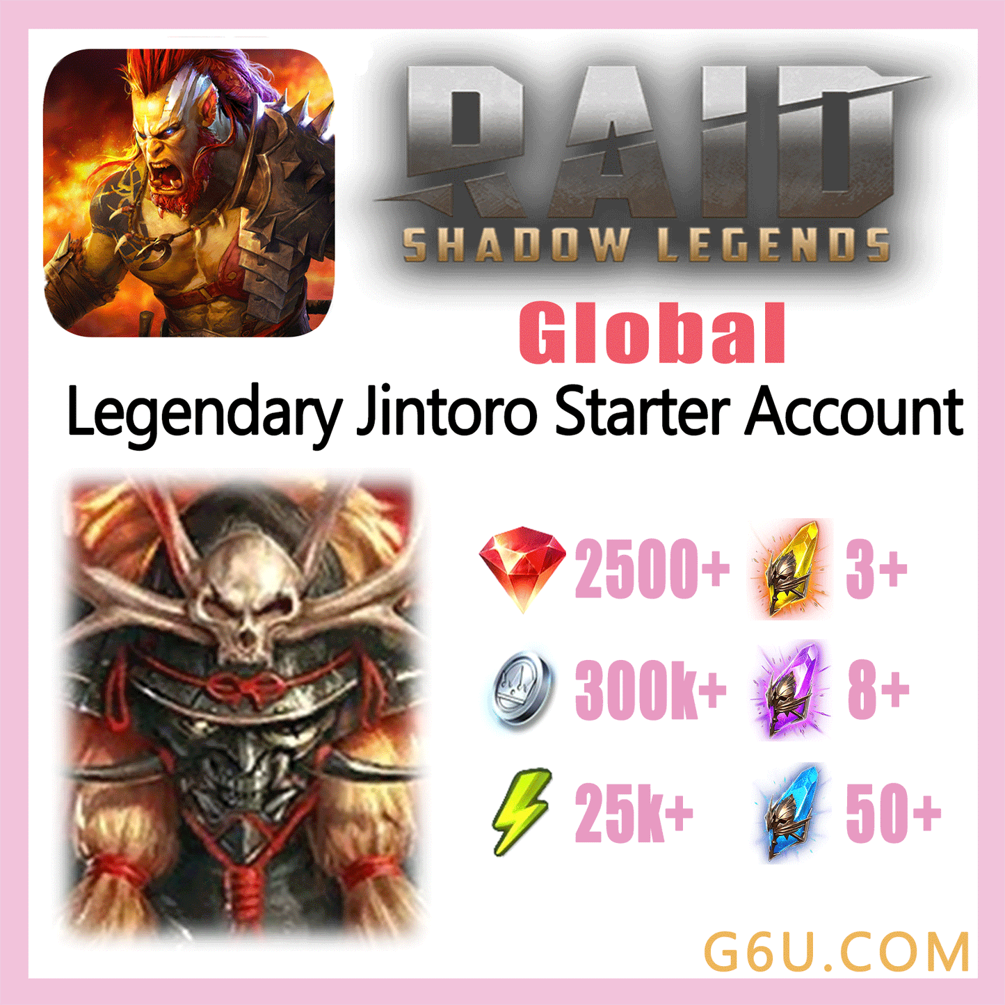 Raid: Shadow Legends Legendary Jintoro Starter Account (Global)