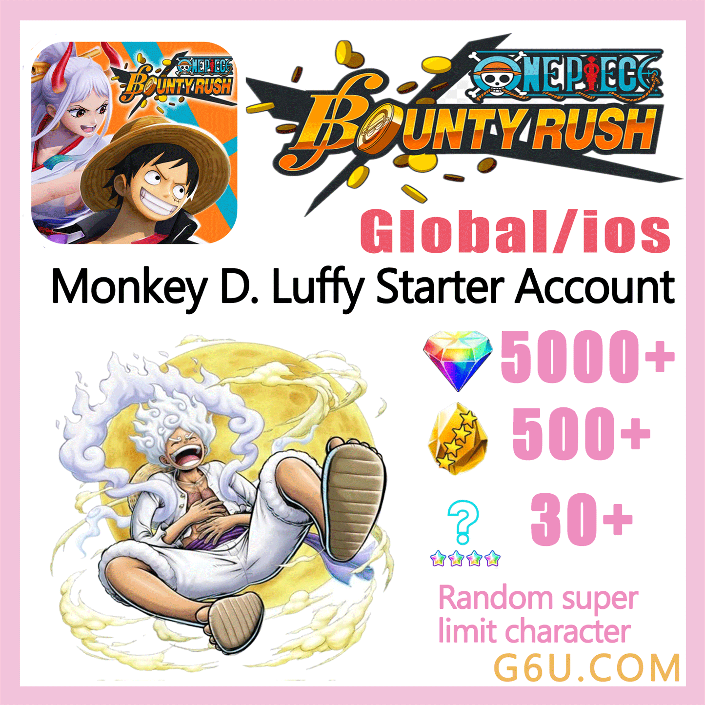 ONE PIECE Bounty Rush Monkey D. Luffy Starter Account ( Global | ios )