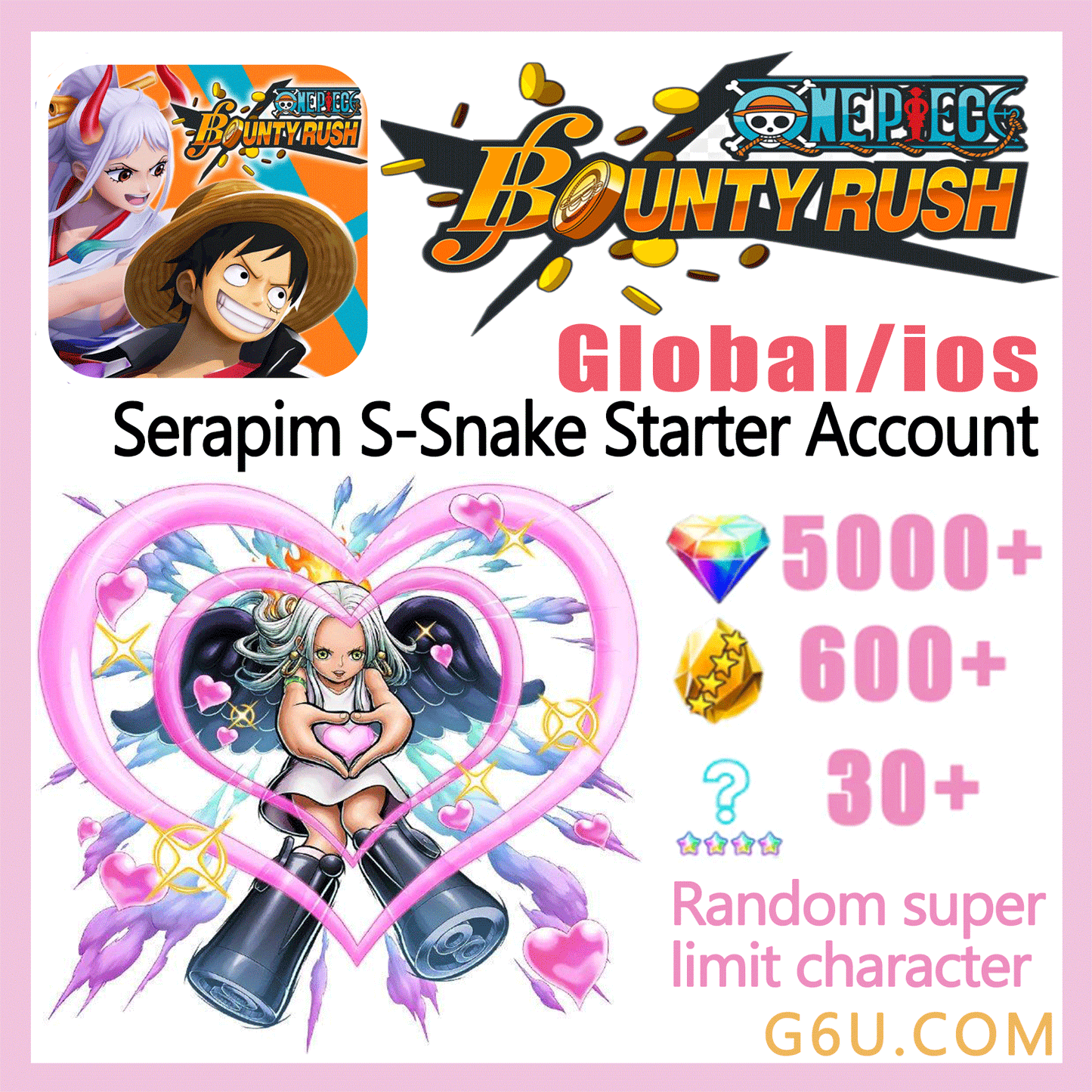 ONE PIECE Bounty Rush Serapim S-Snake Starter Account ( Global | ios )