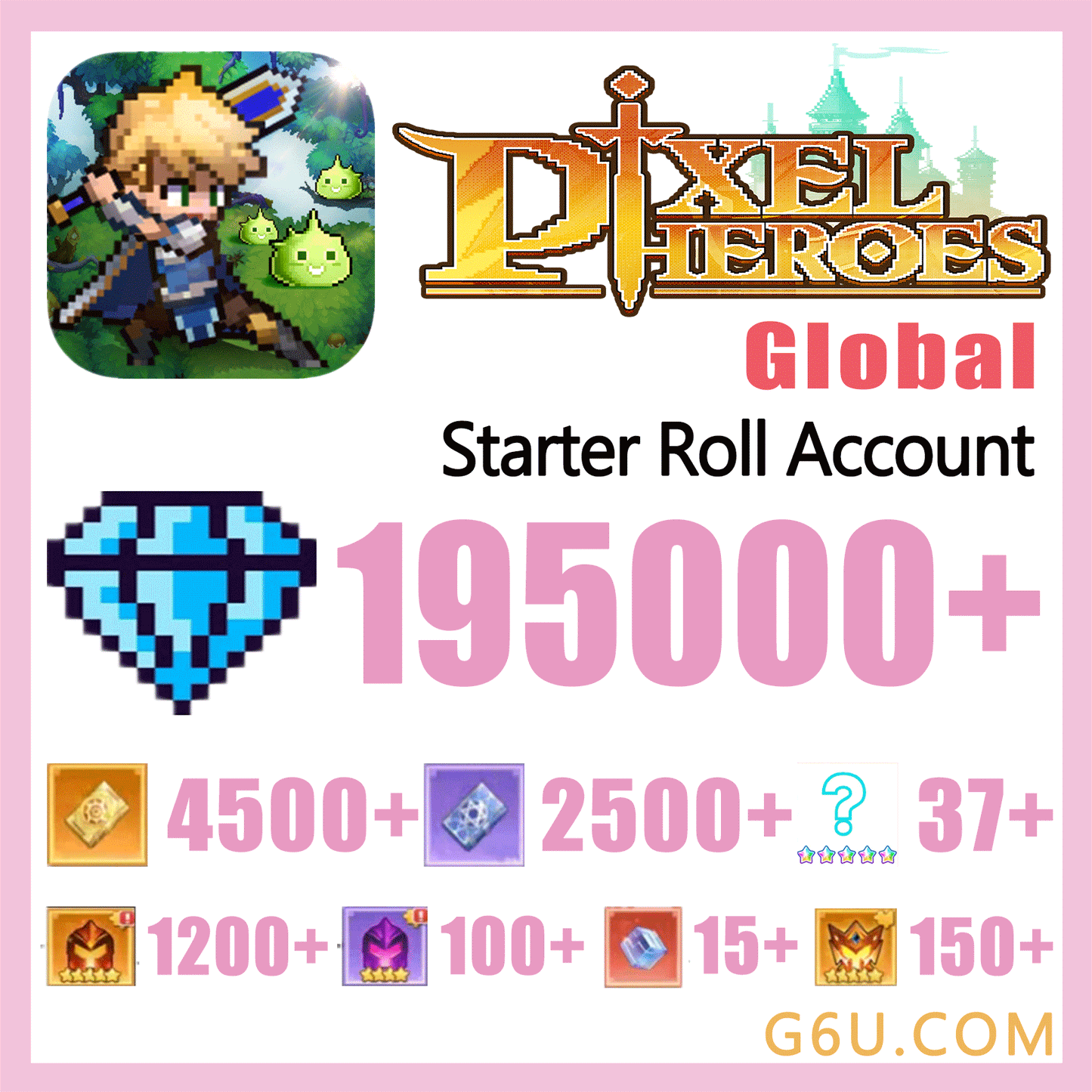 Pixel Heroes Starter Reroll Account (Global)