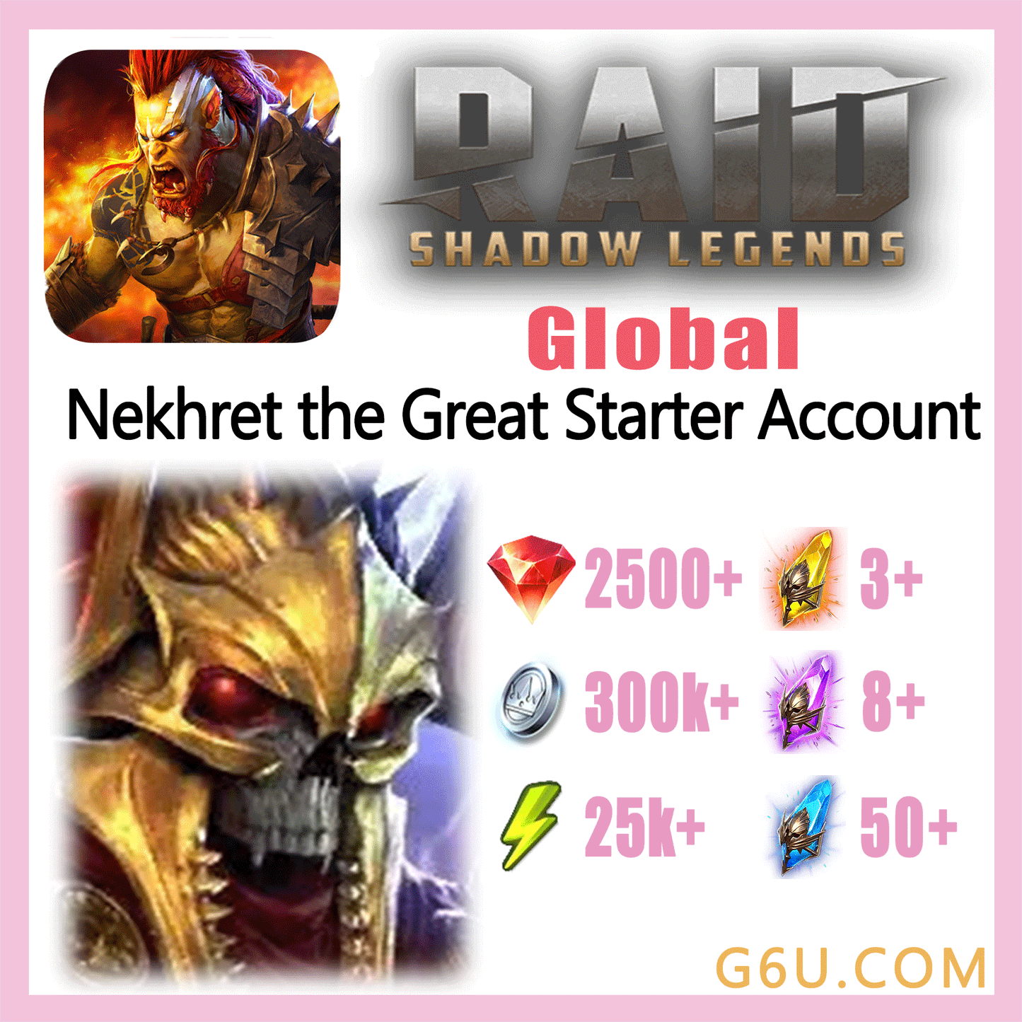 Raid: Shadow Legends Legendary Nekhret the Great Starter Account (Global)