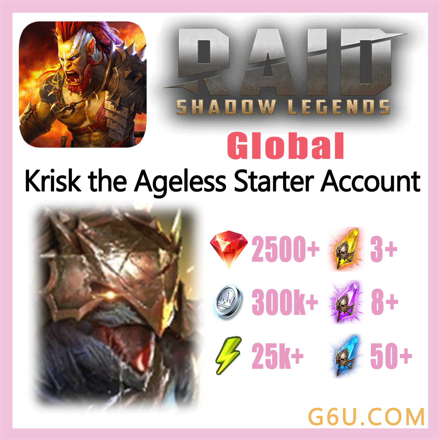 Raid: Shadow Legends Krisk the Ageless Starter Account (Global)