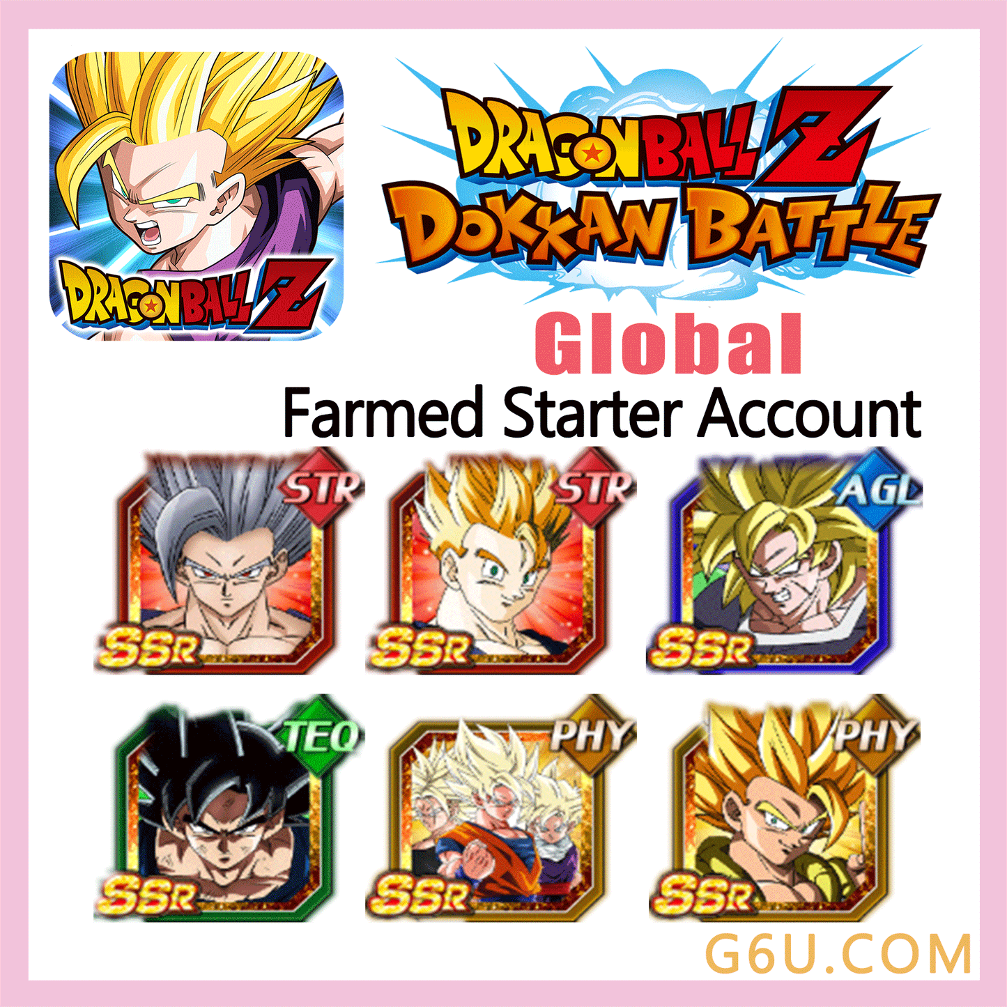 DRAGON BALL Z DOKKAN BATTLE Farmed Starter Account ( Global )
