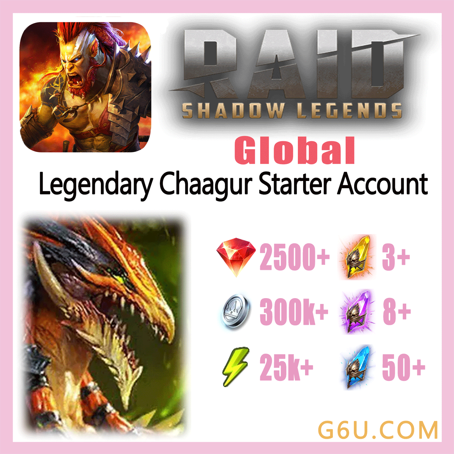 Raid: Shadow Legends Legendary Chaagur Starter Account (Global)