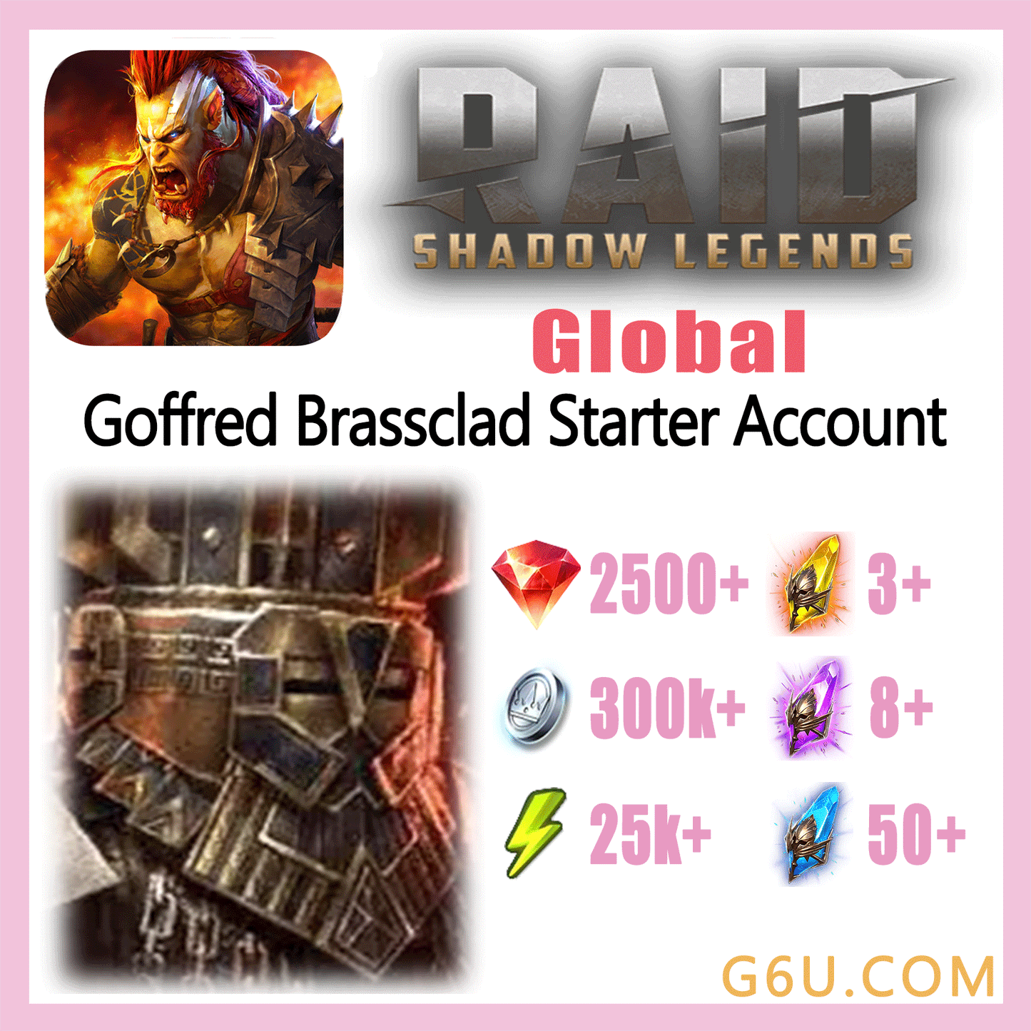 Raid: Shadow Legends Legendary Goffred Brassclad Starter Account (Global)