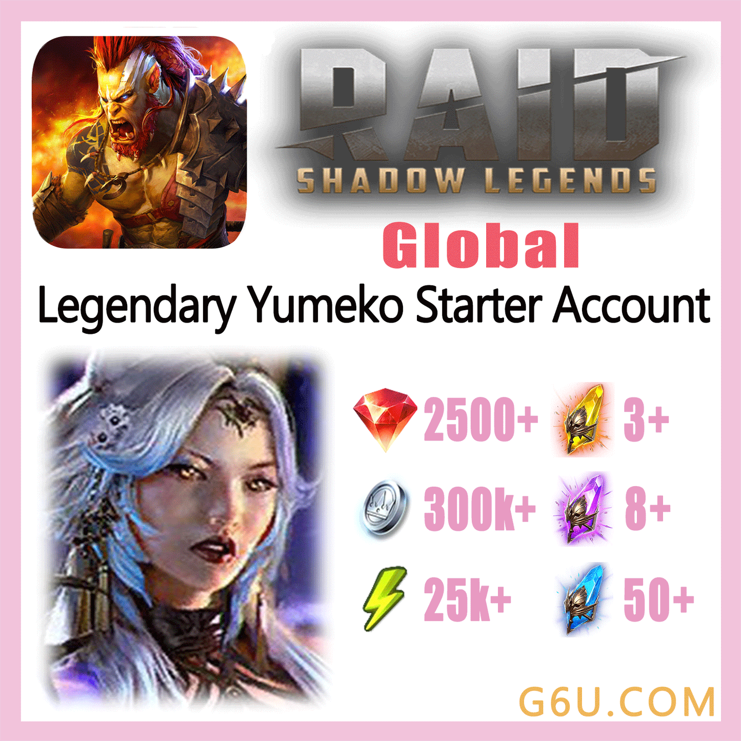 Raid: Shadow Legends Legendary Yumeko Starter Account (Global)