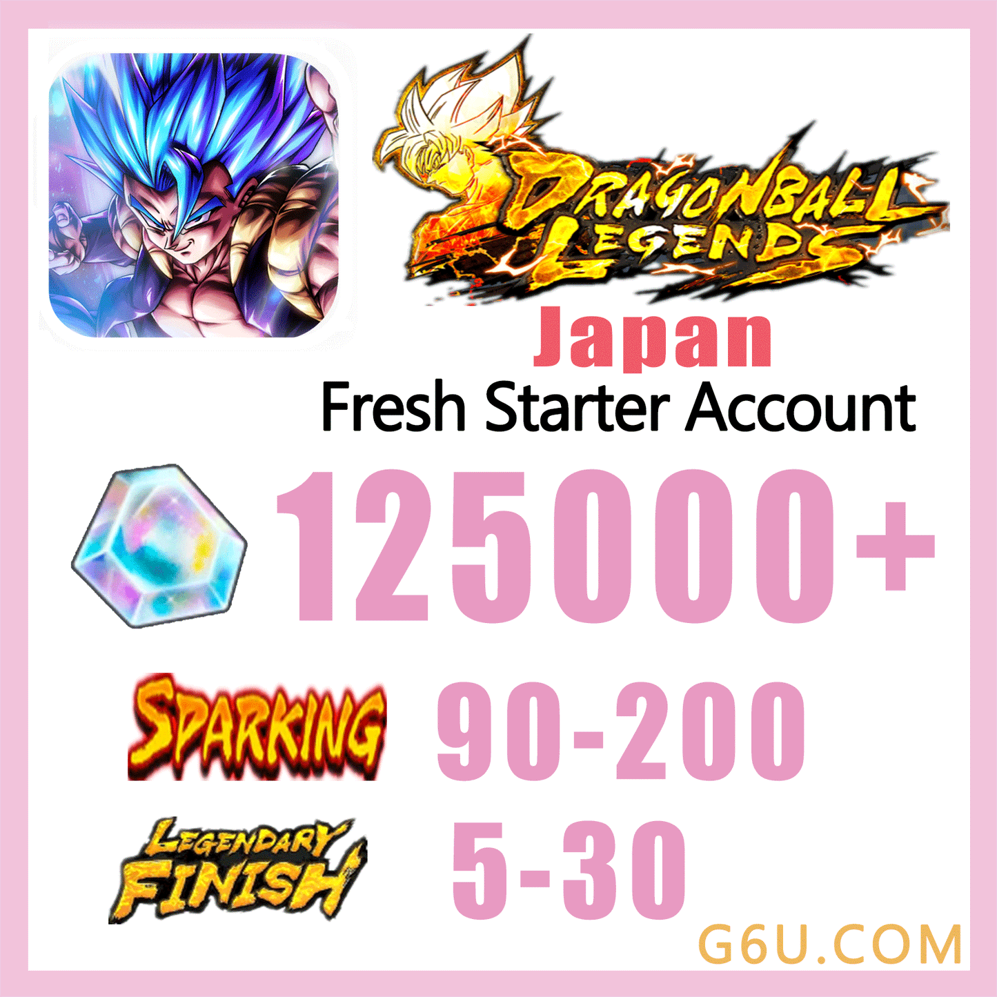 DRAGON BALL LEGENDS Fresh Starter Account ( Japan)