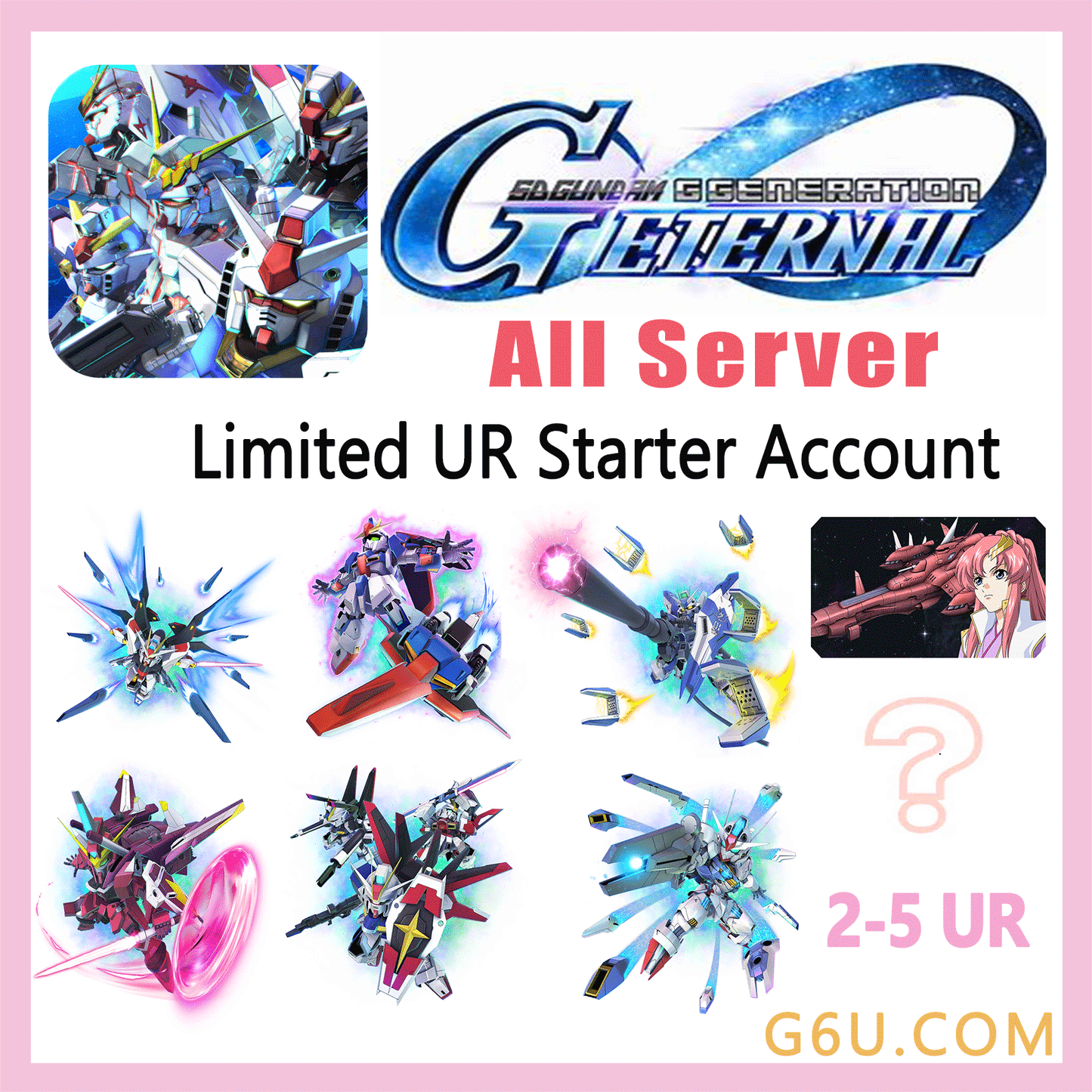 SD Gundam Generation ETERNAL Limited UR Starter Account(All Server)