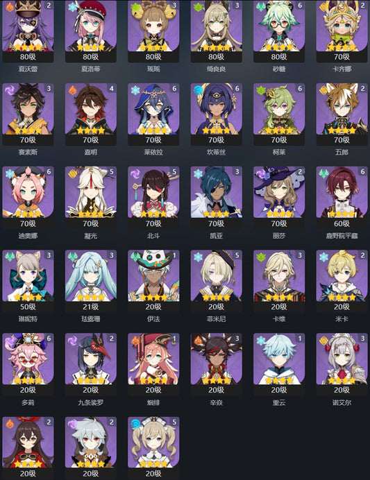 Genshin Impact 37 Gold Premium Account (Asia)