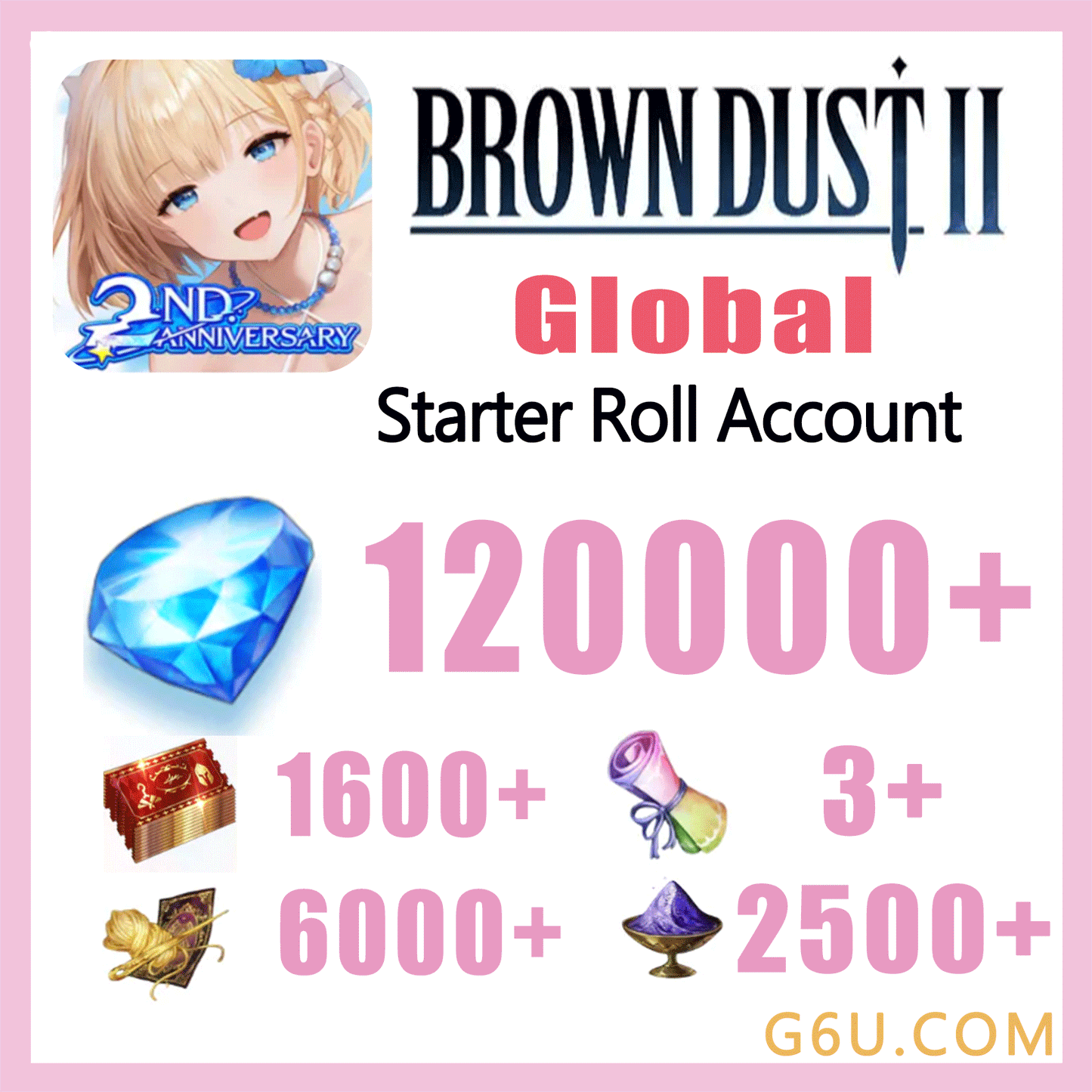 Brown Dust 2 Starter Reroll Account(Global)