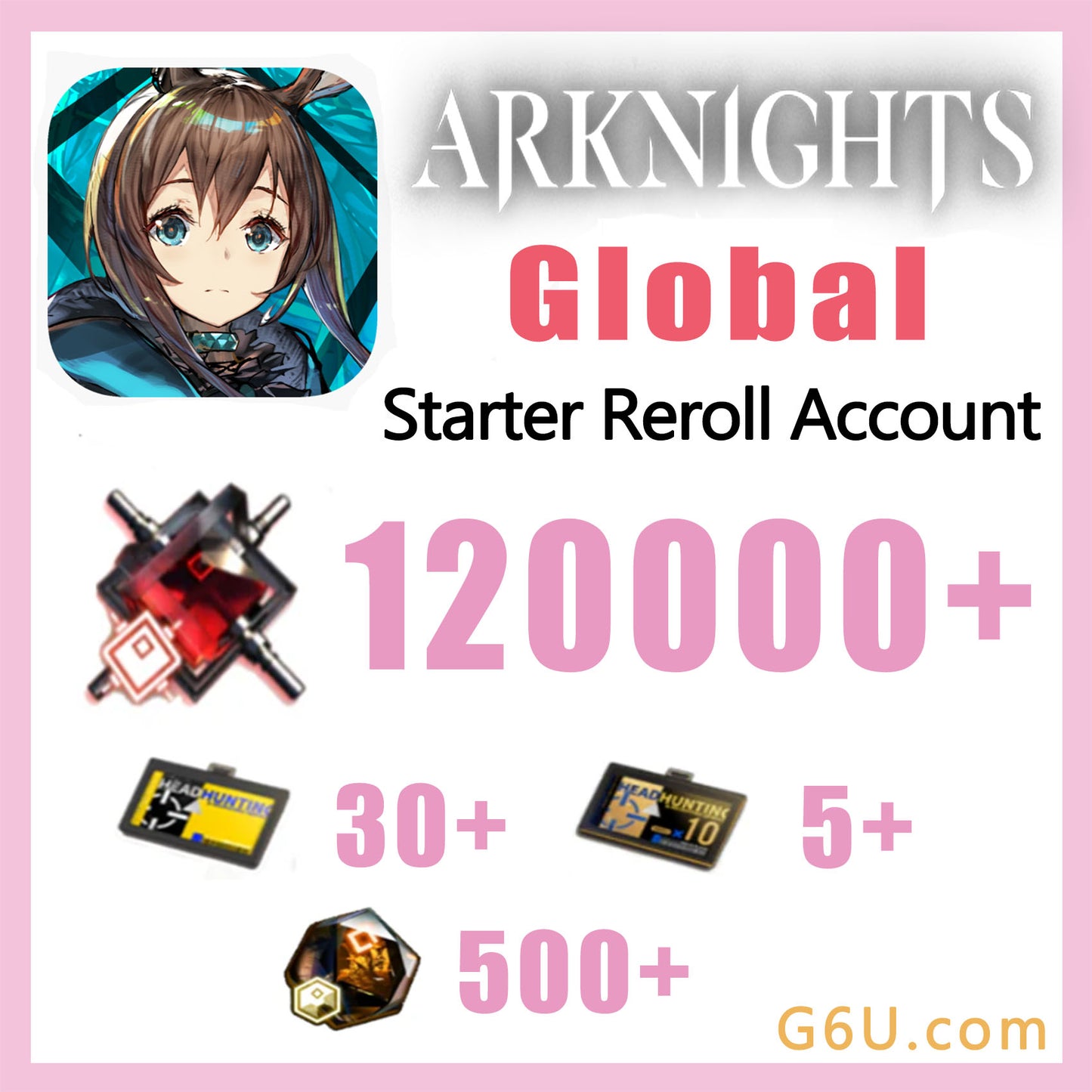 Arknights Starter Reroll Account (Global)