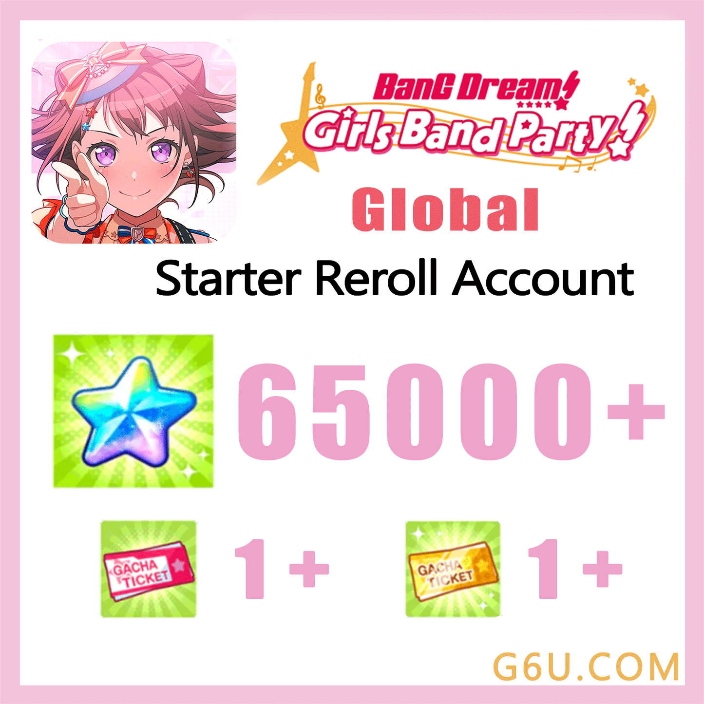 BanG Dream Girls Band Party Bandori Starter Reroll Account (Global)