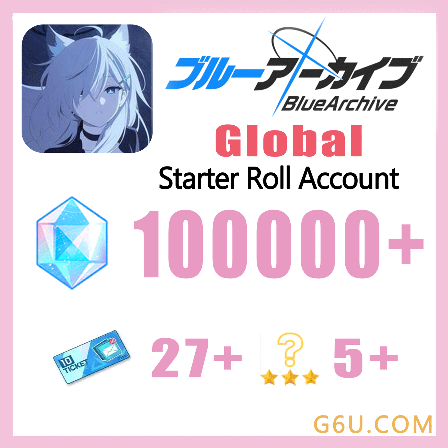 Blue Archive Starter Reroll Account (Global)