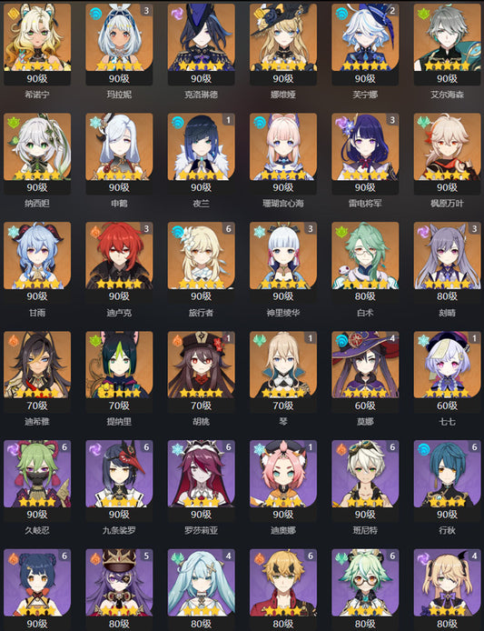 Genshin Impact 68 Gold Premium Account (Asia)