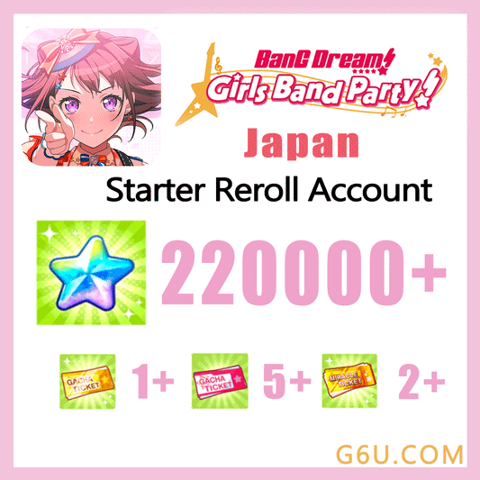 BanG Dream Girls Band Party Bandori Starter Reroll Account (Japan)