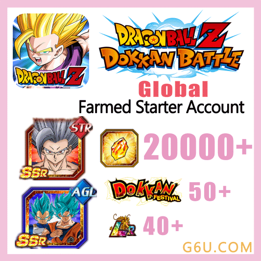 DRAGON BALL Z DOKKAN BATTLE Farmed Starter Account ( Global )