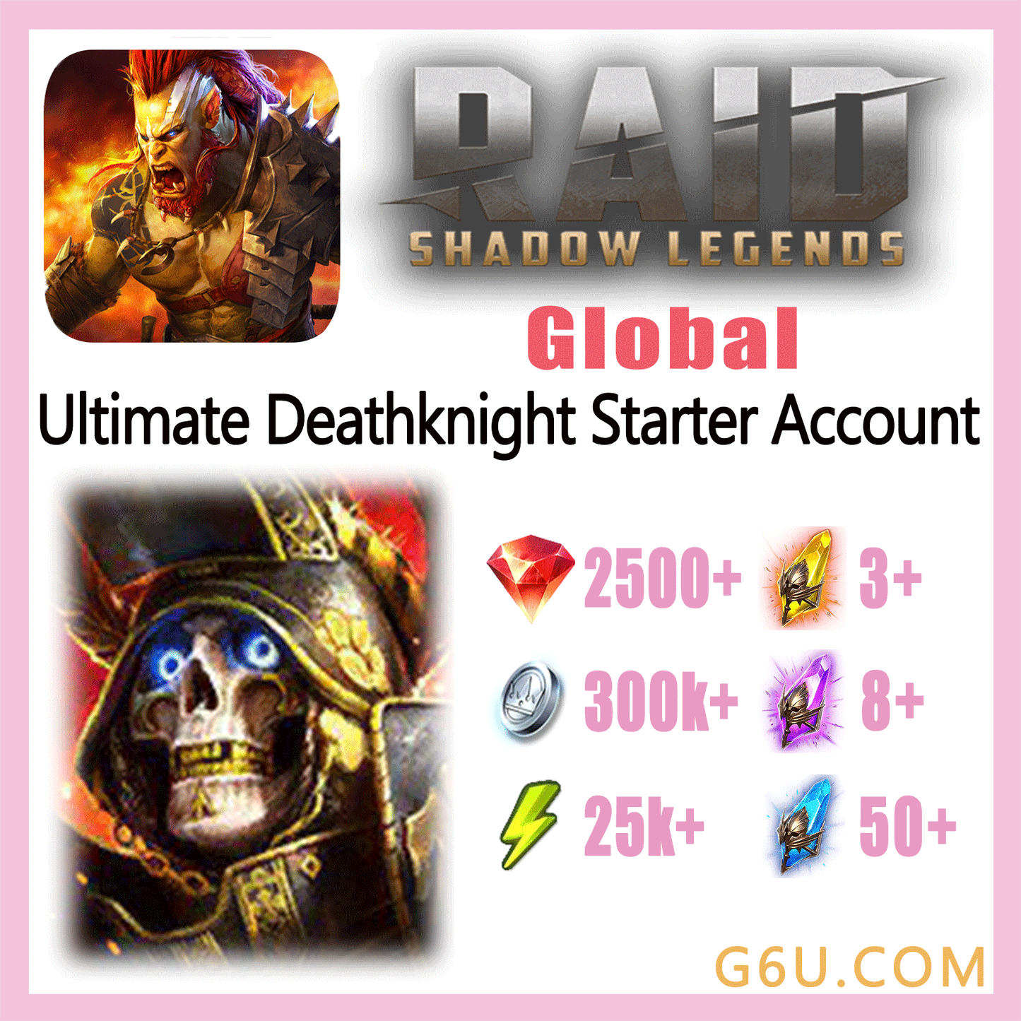 Raid: Shadow Legends Legendary Ultimate Deathknight Starter Account (Global)