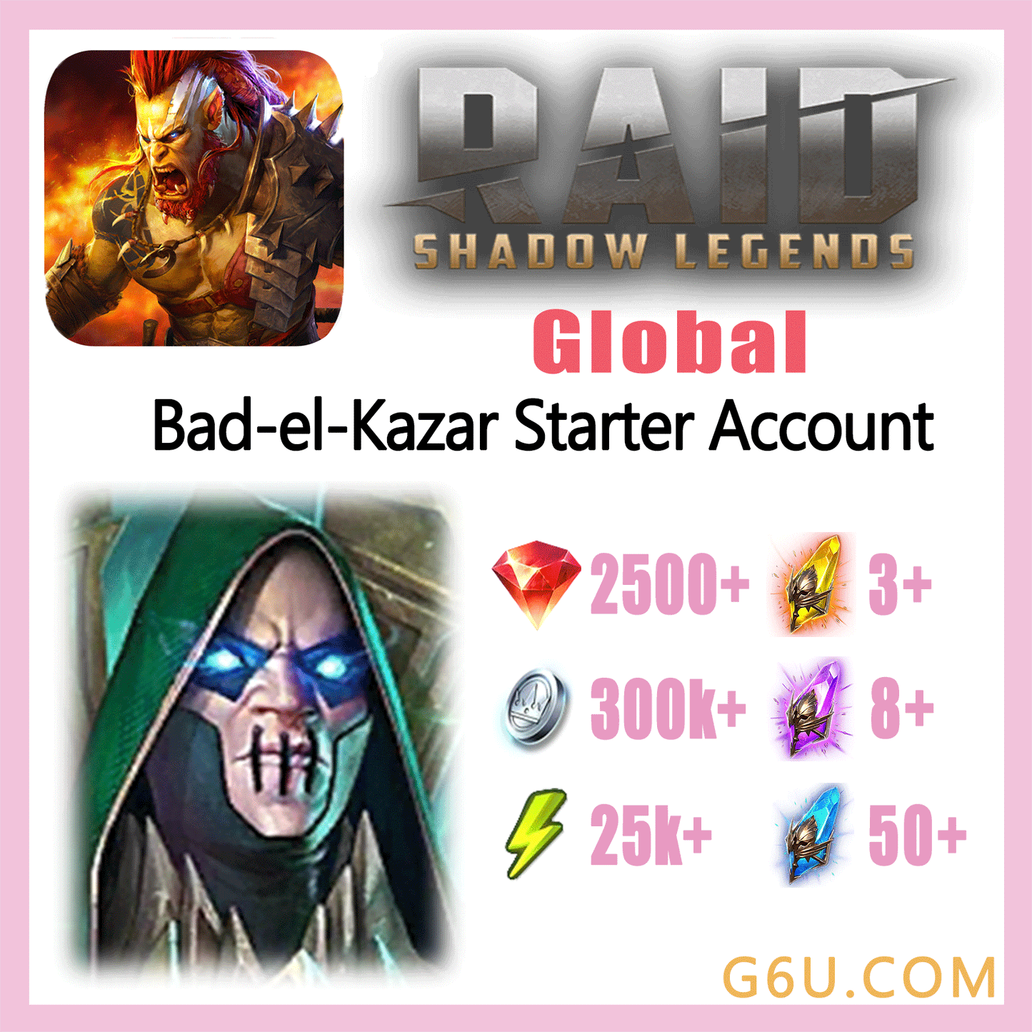 Raid: Shadow Legends Legendary Bad-el-Kazar Starter Account (Global)