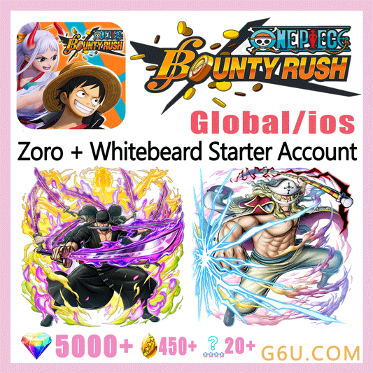 ONE PIECE Bounty Rush Zoro + Whitebeard Starter Account ( Global | IOS )