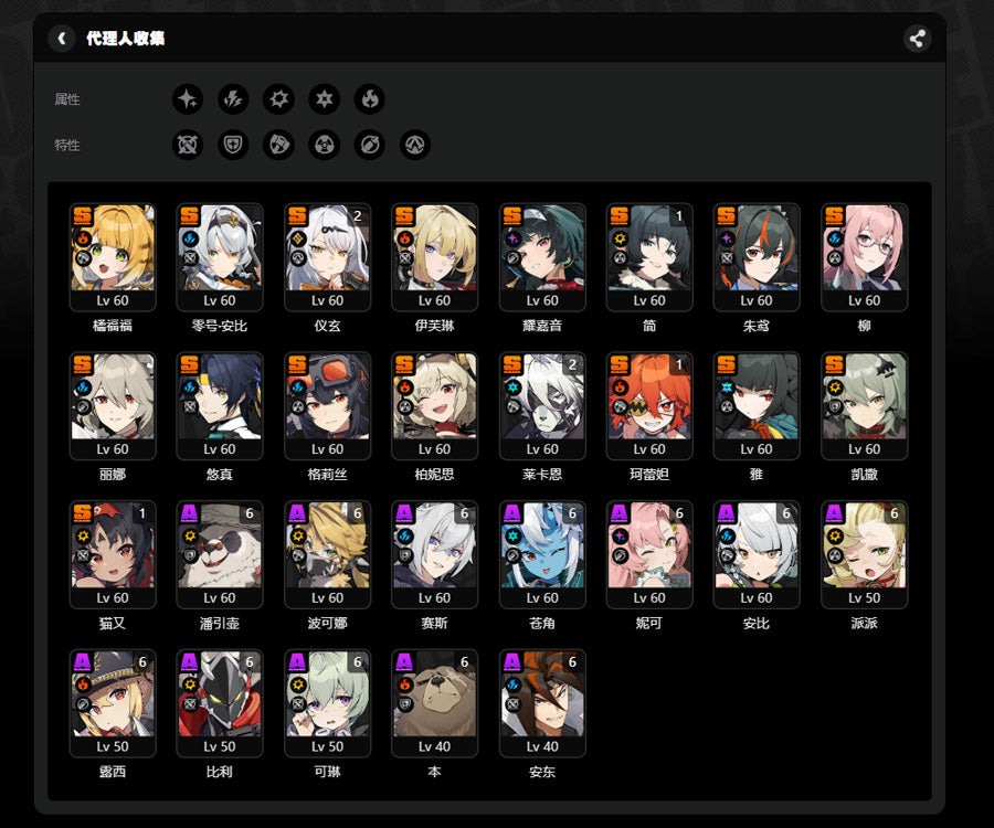 Zenless Zone Zero Character + Exclusive Weapon  Premium Account（Asia）