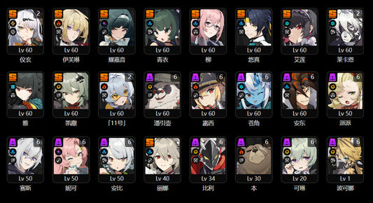 Zenless Zone Zero Character + Exclusive Weapon  Premium Account（Asia）