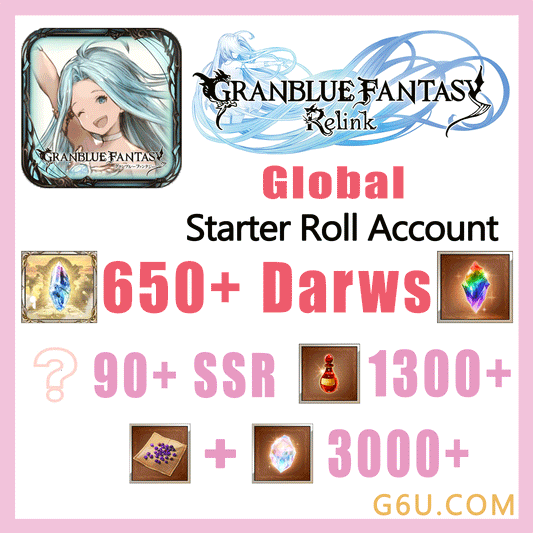 Granblue Fantasy GBF Spark 650+ Draws Starter Reroll Account (Global)
