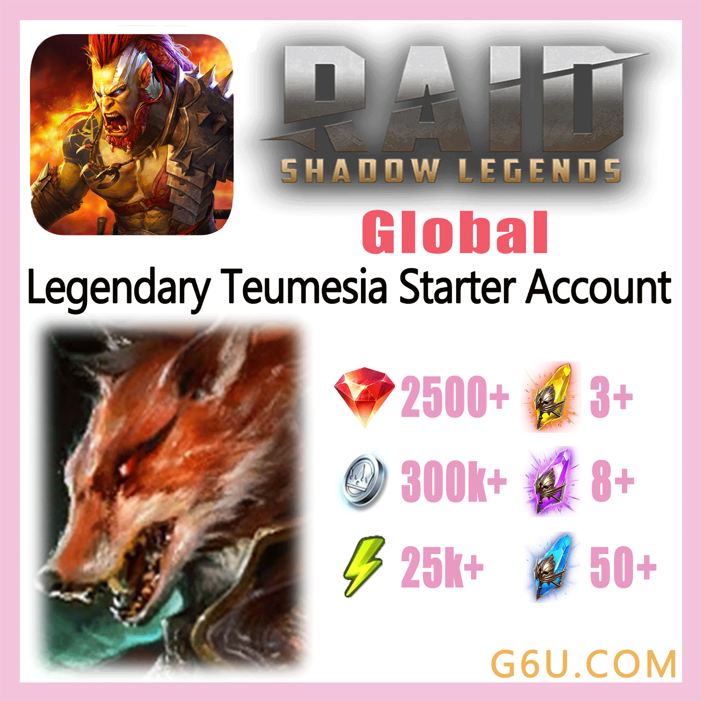 Raid: Shadow Legends Legendary Teumesia Starter Account (Global)
