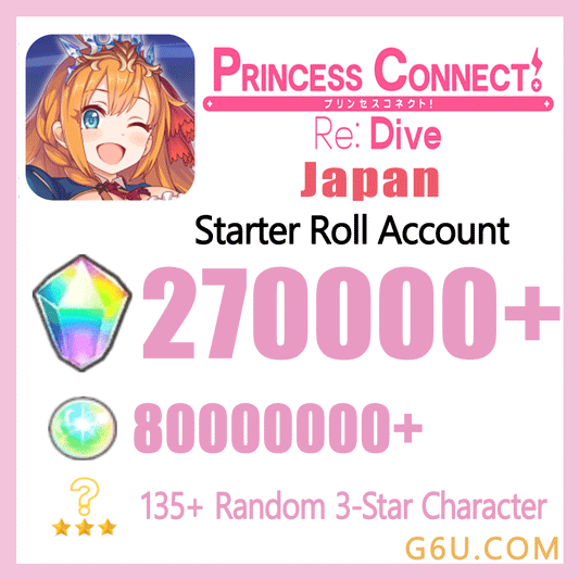 Princess Connect Re:Dive Starter Reroll Account (Japan)
