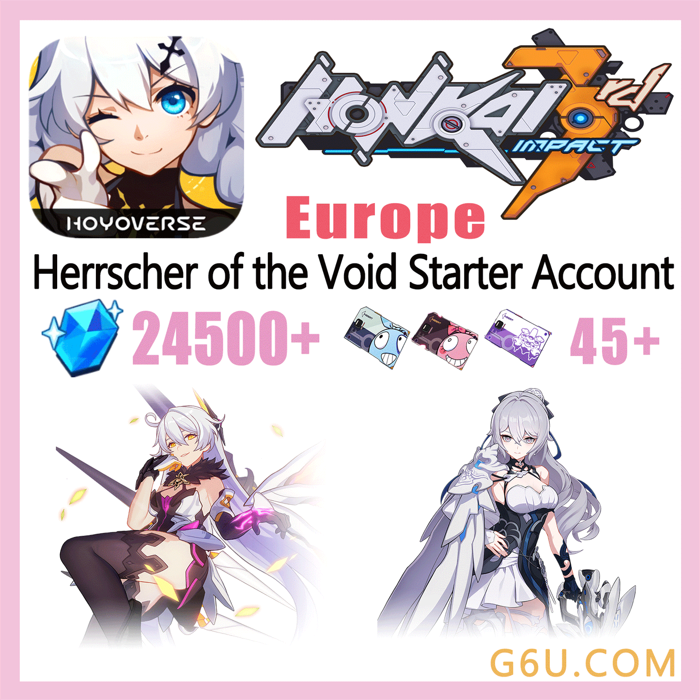 Honkai Impact 3rd Herrscher of the Void Starter Account ( Europe )