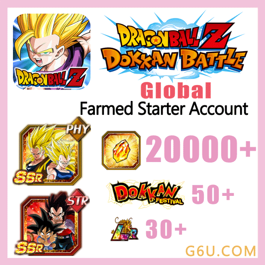 DRAGON BALL Z DOKKAN BATTLE Farmed Starter Account ( Global )