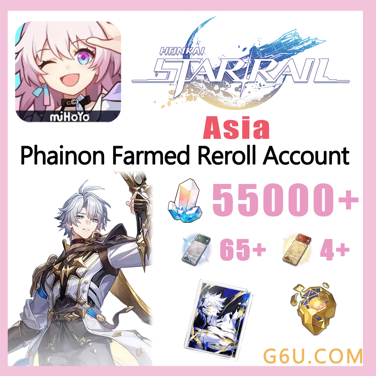 Honkai: Star Rail Phainon Farmed Reroll Account ( Asia )