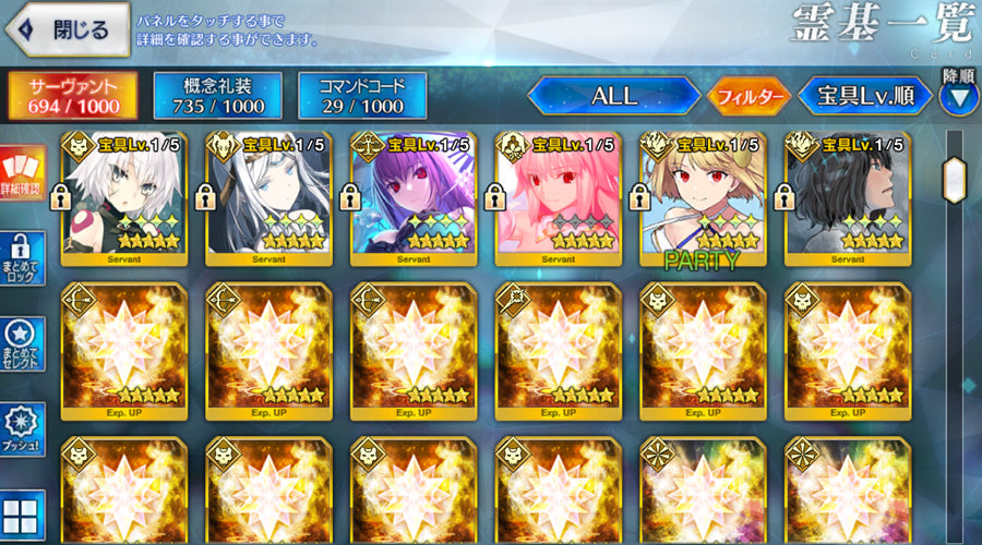 FGO Fate/Grand Order 5 B5 +3 B2 Character Premium Account(Japan)
