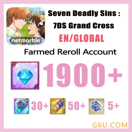 Seven Deadly Sins  7DS Grand Cross Farmed Reroll Account (Global)