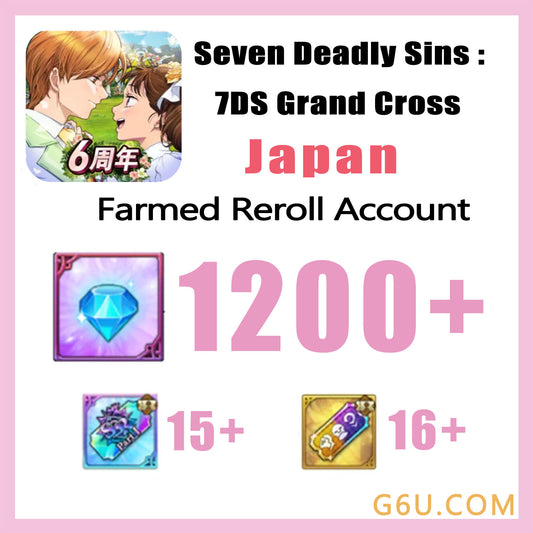 Seven Deadly Sins 7DS Grand Cross Starter Reroll Account (Japan)