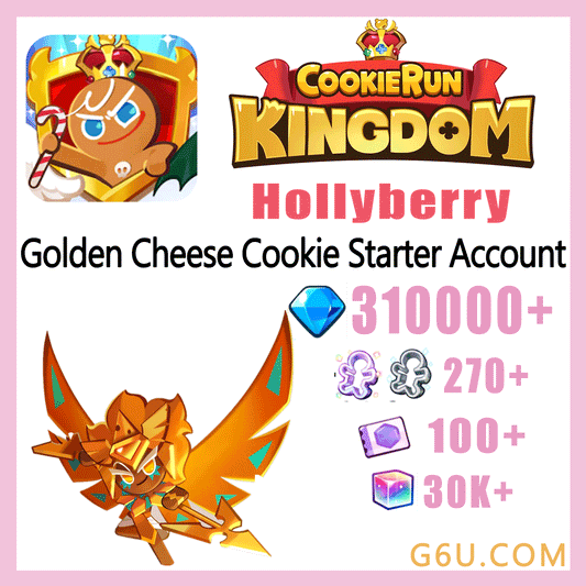 Cookie Run: Kingdom Golden Cheese Cookie+High Rarity Cookies Starter Account(Hollyberry)