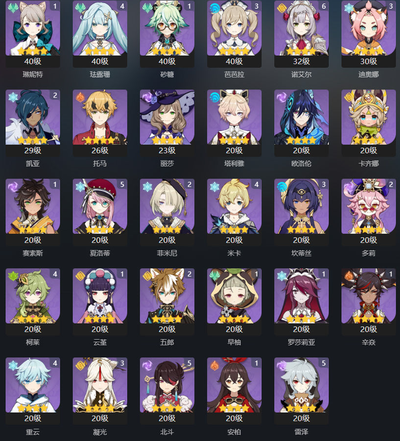 Genshin Impact 40 Gold Premium Account (Asia)