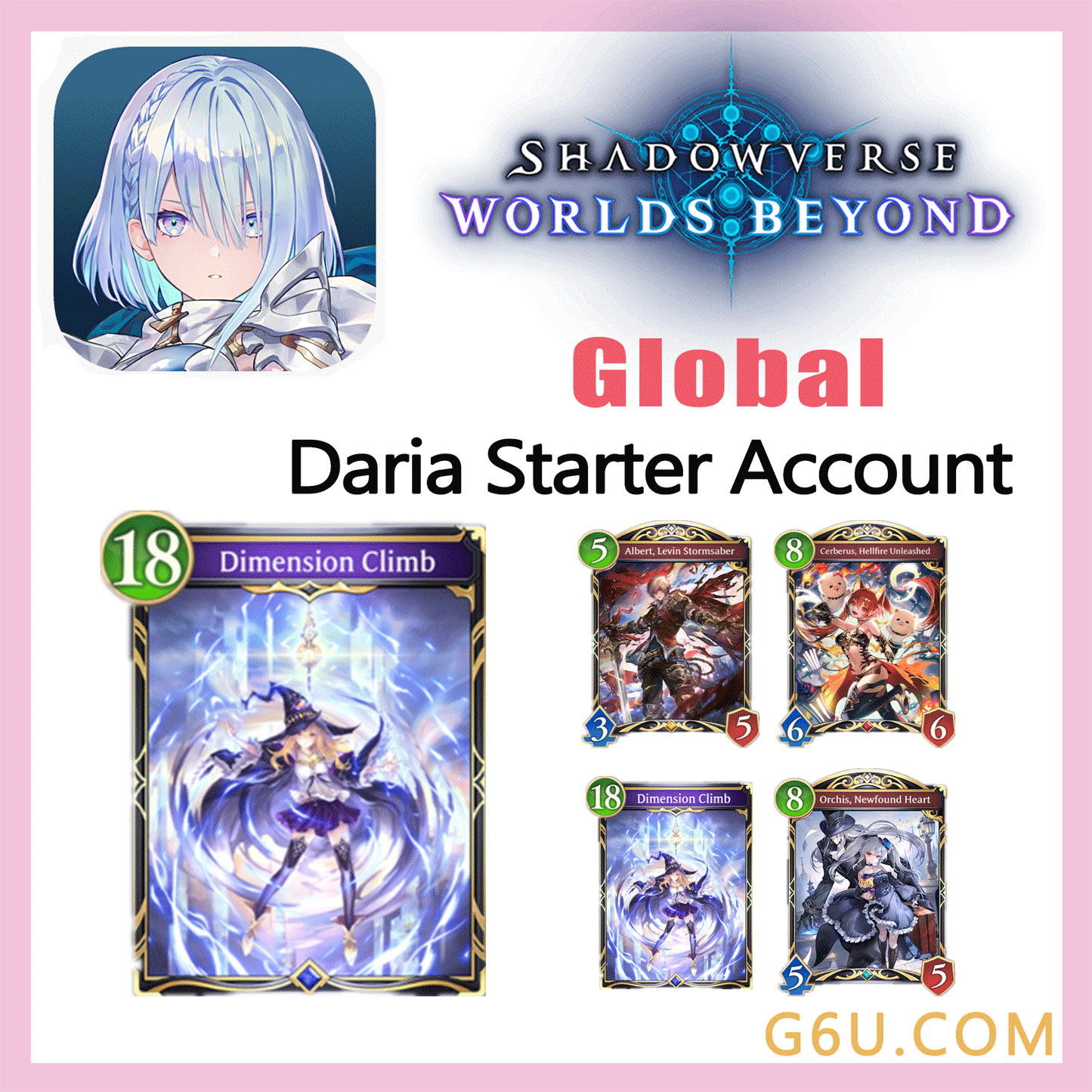 Shadowverse:Worlds Beyond Different Painting [Daria +Self-service] Starter Account(Global)