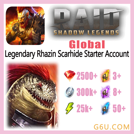 Raid: Shadow Legends Legendary Rhazin Scarhide Starter Account (Global)
