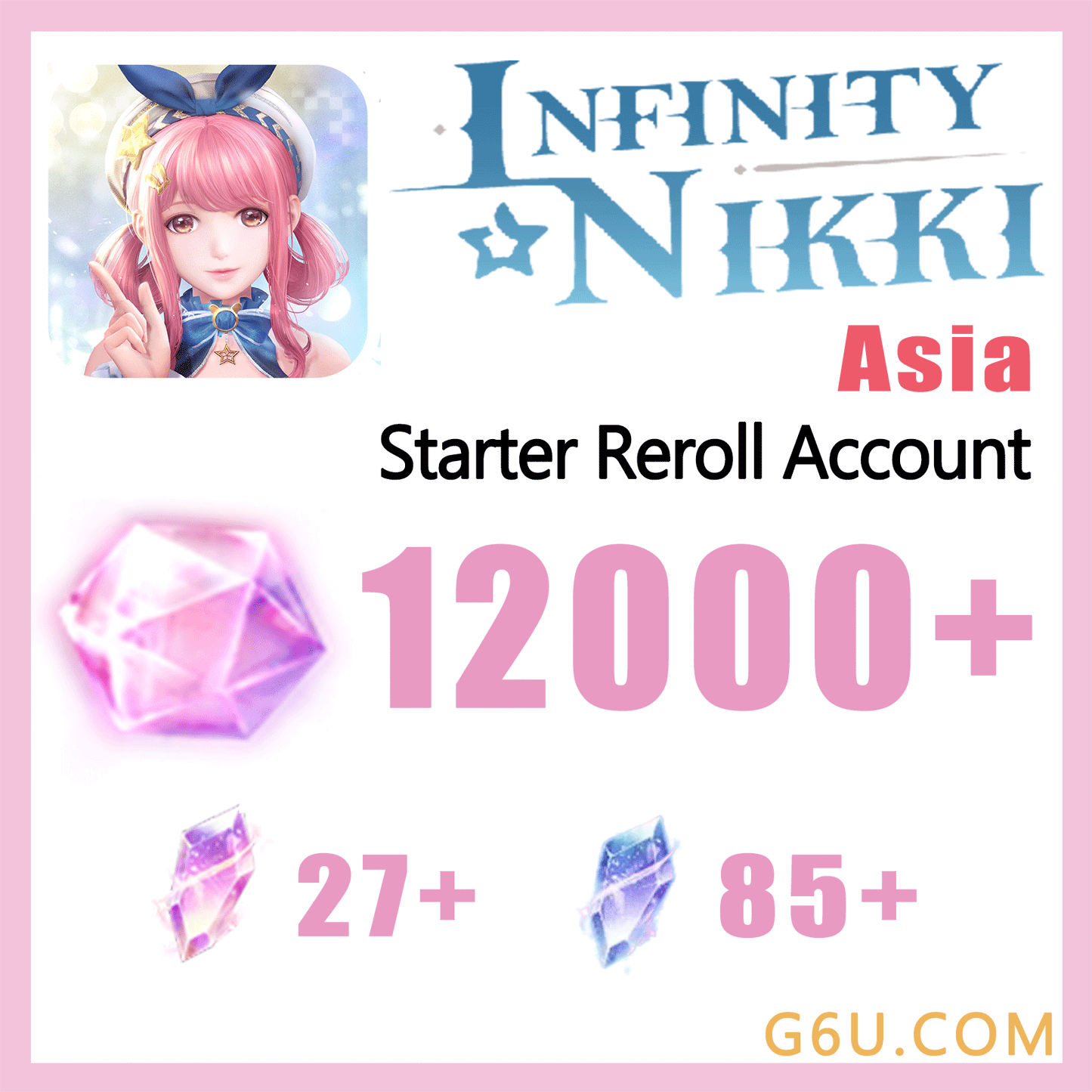 Infinity Nikki Starter Reroll Account （Asia）