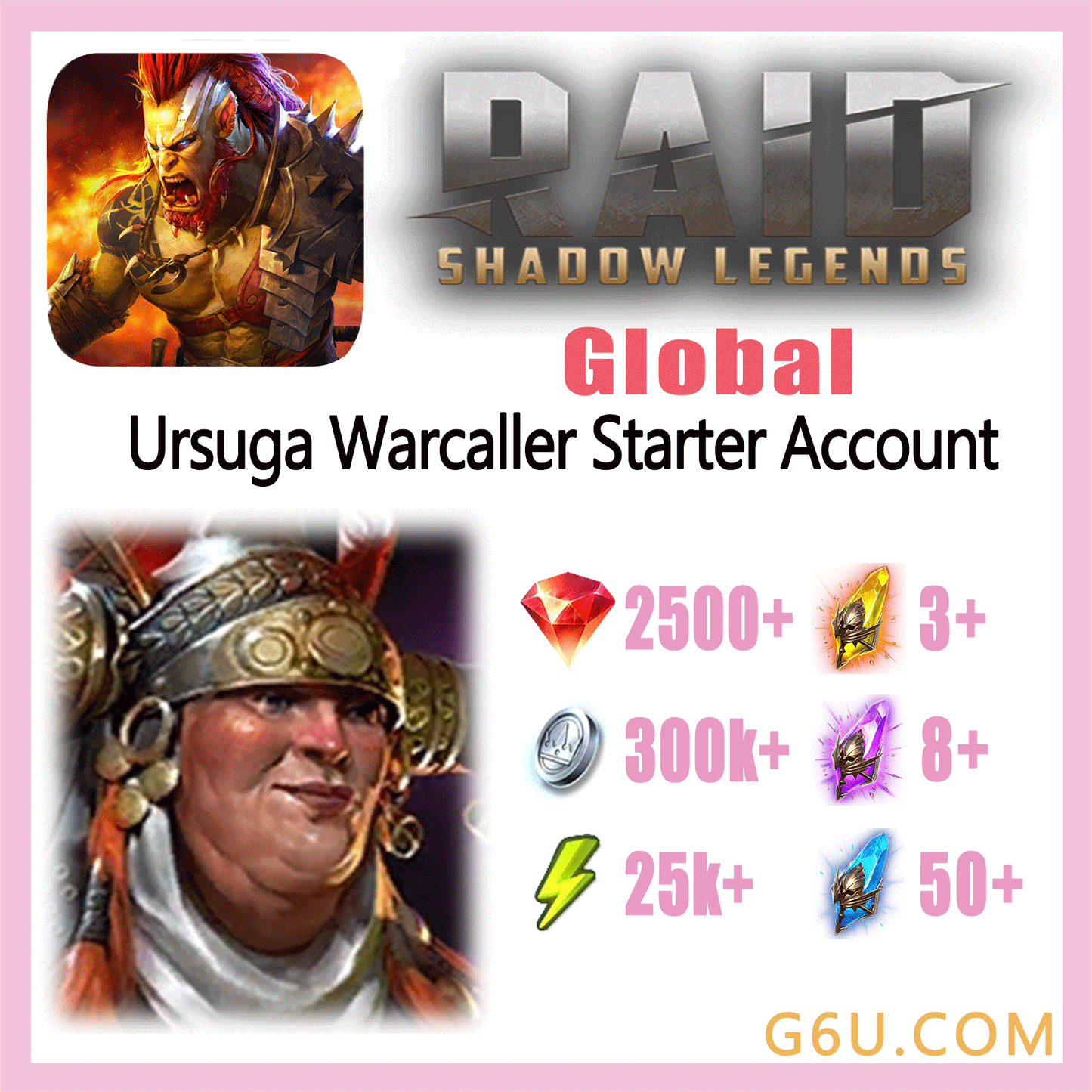 Raid: Shadow Legends Legendary Ursuga Warcaller Starter Account (Global)