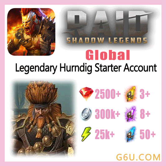 Raid: Shadow Legends Legendary Hurndig Starter Account (Global)