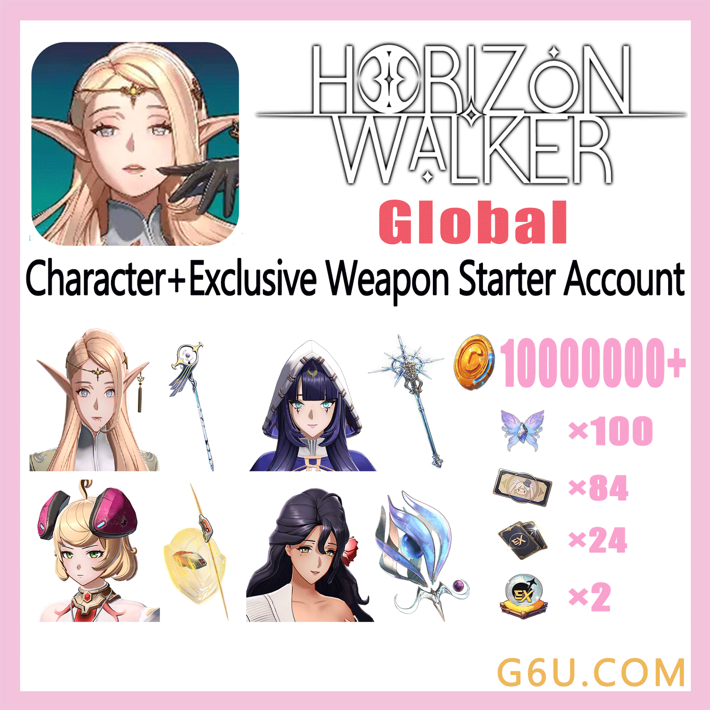 Horizon Walker Character+Exclusive Weapon Starter Account (Global)