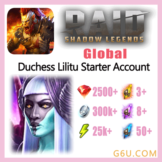 Raid: Shadow Legends Legendary Duchess Lilitu Starter Account (Global)