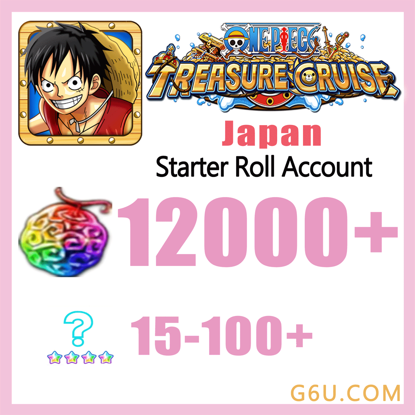 ONE PIECE Treasure Cruise Starter Roll Account ( Japan | Android )