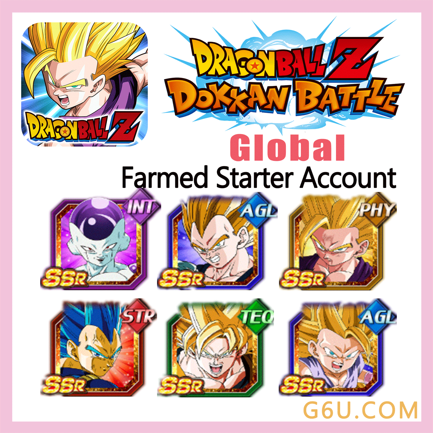 DRAGON BALL Z DOKKAN BATTLE Farmed Starter Account ( Global )